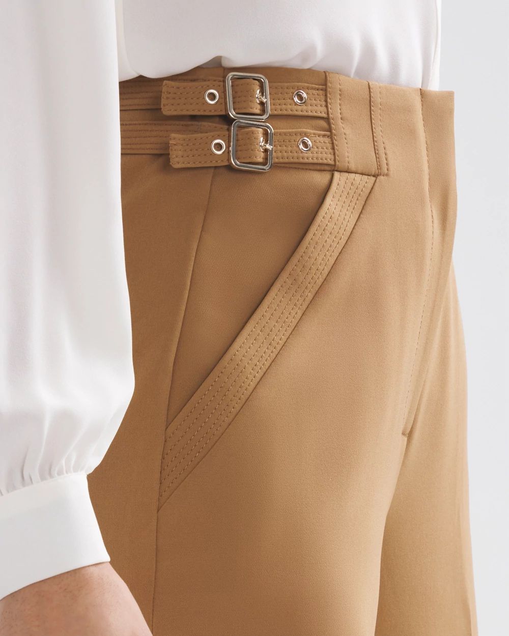 Buckle-Waist Wide-Leg Pant | White House Black Market